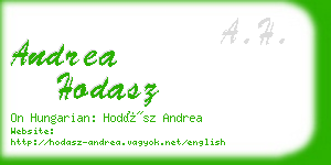 andrea hodasz business card